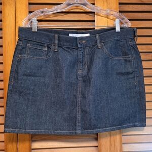 Old Navy Denim Blue Jean Mini Skirt Dark Wash Women's Size 12